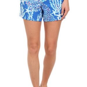 Lilly Pulitzer Callahan Blue and White Coral Print Shorts Size 4